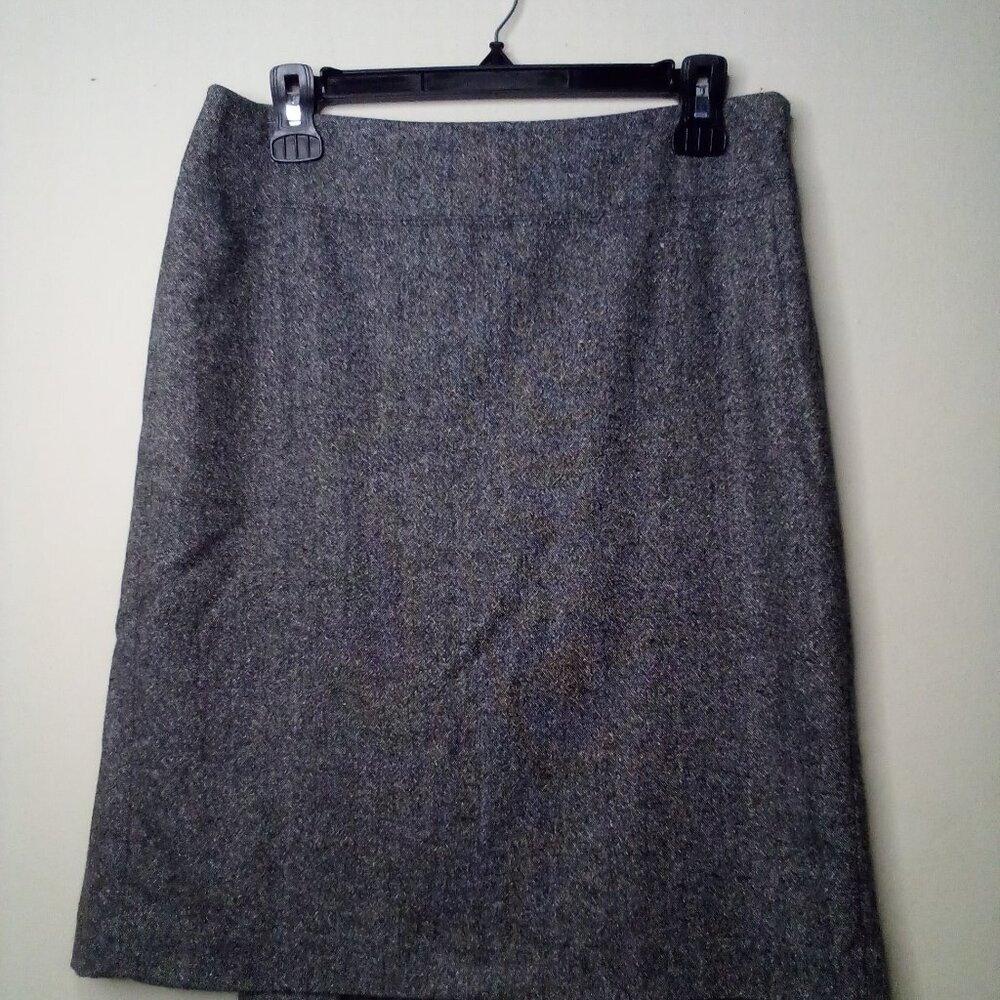 Ann Taylor Loft Skirt Women 4 Classic Wool Blend Gray - Picture 2 of 10